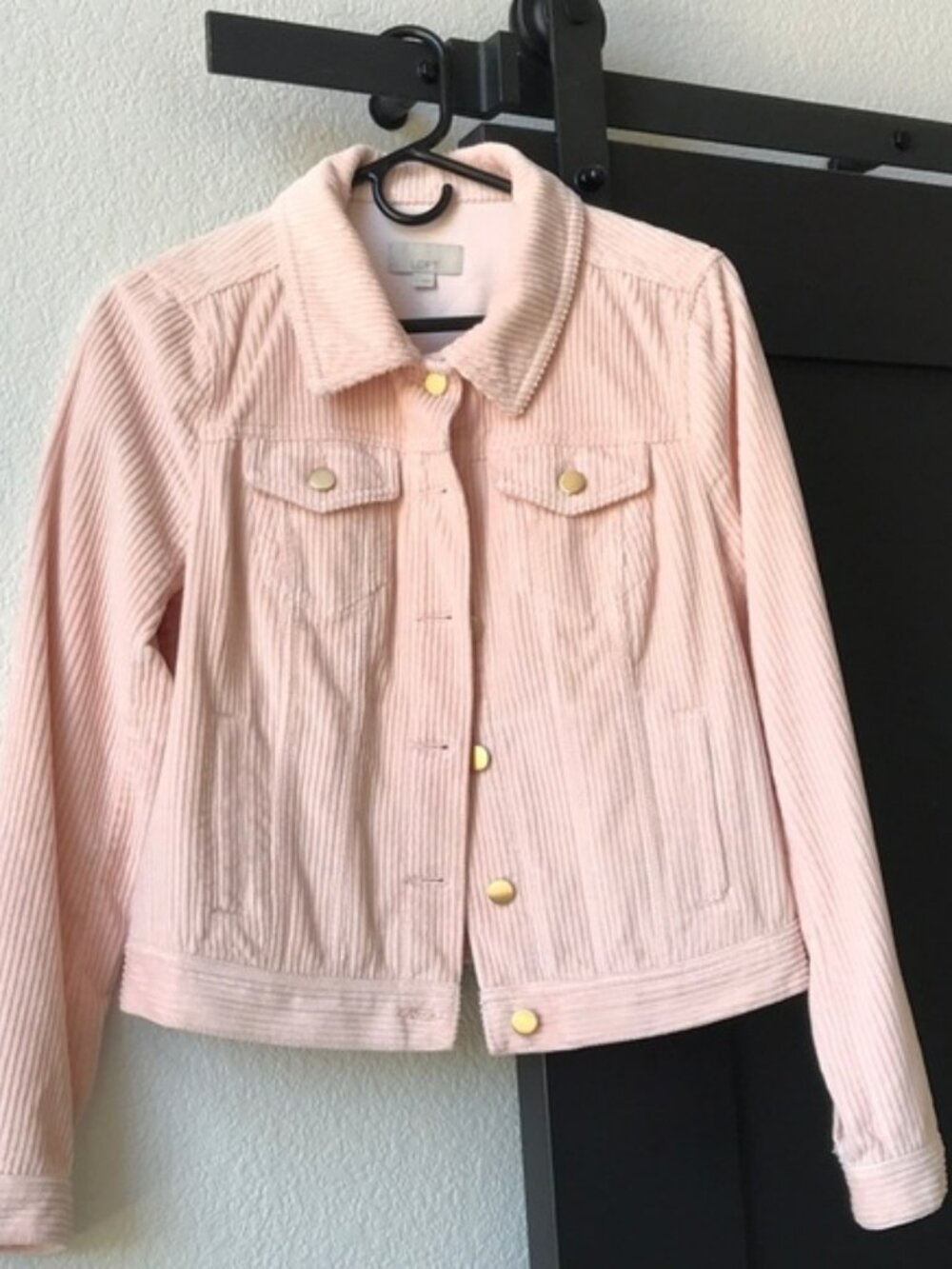 NWOT! 79.00 BLUSH PINK GOLD BUTTONS CORDUROY JACKET